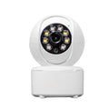 1080p HD indoor security camera with dual lights on a white ceiling mount