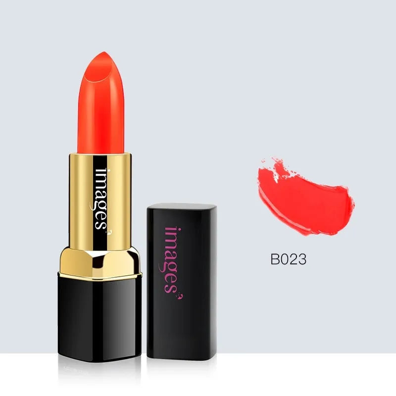 Moisturising lipstick lip gloss stick in ten colours including coral red and rose purple, 3.8g size.