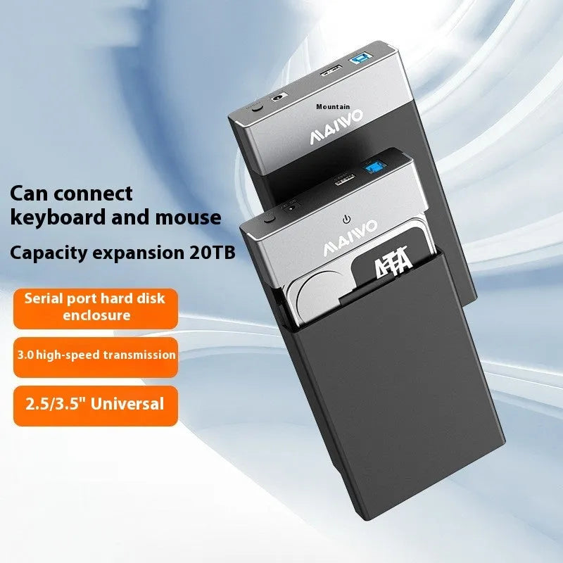 USB 3.0 hard disk enclosure for 3.5-inch SATA drives with slide cover design in multiple colour options