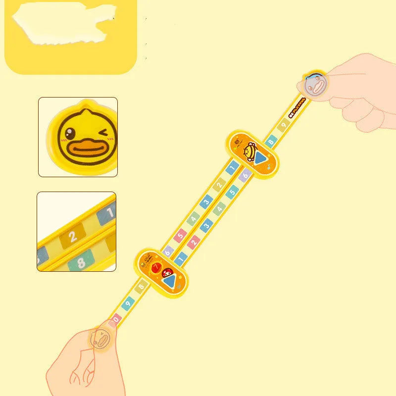 Yellow plastic digital decomposition ruler for children's maths education