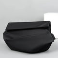 Grey PU leather crossbody bag showing internal phone pocket and document sleeve organisation