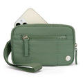 Waterproof quilted transparent deck handbag in nylon with solid colour lining