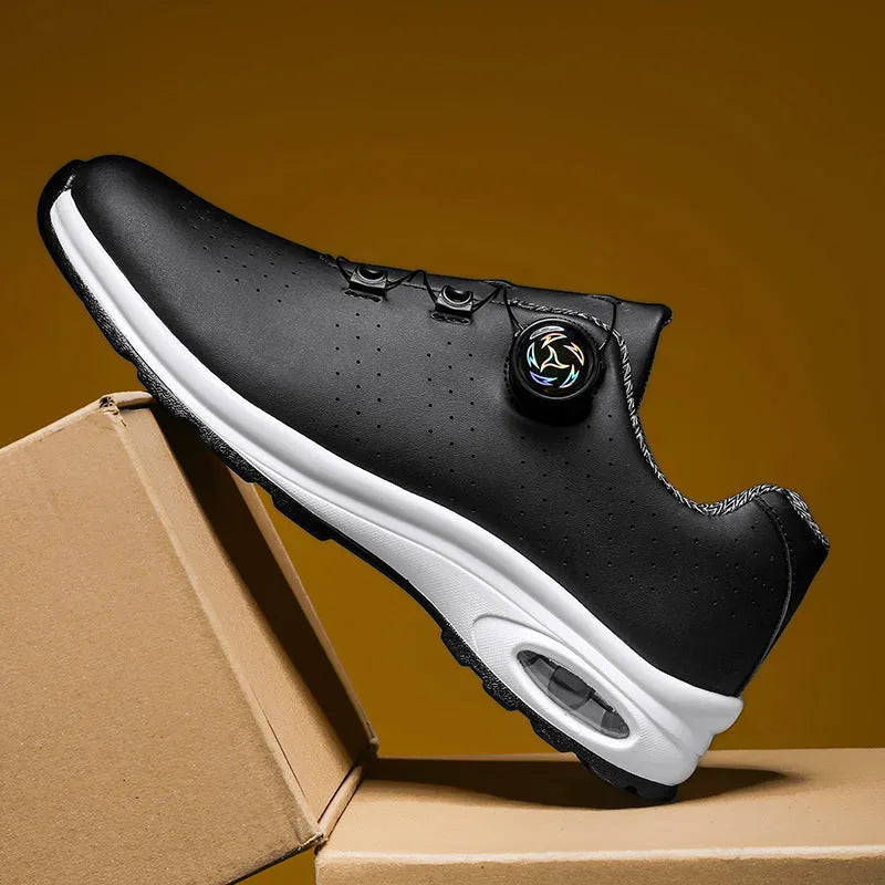 Low-top tennis shoes with mesh upper, composite sole, cross shoulder straps in black or white