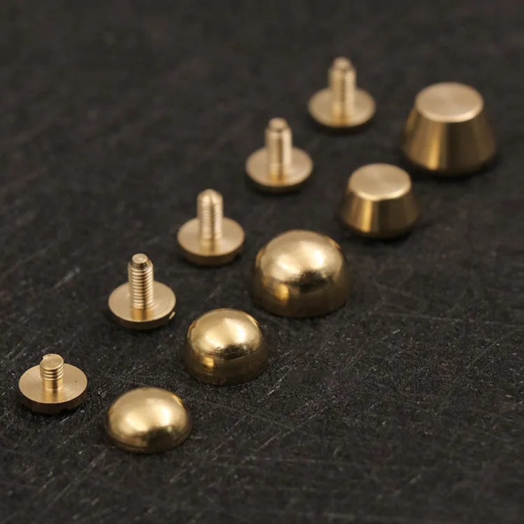 Brass decorative buckle jewellery components in round and bucket foot nail shapes