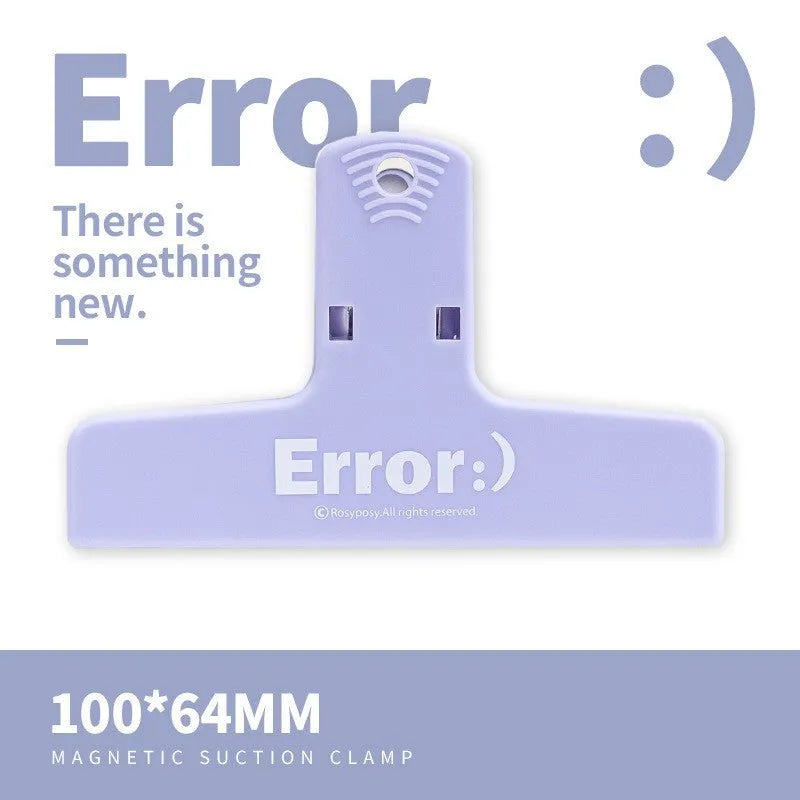Japanese wind cream file design magnetic ledger clip for bills and documents with blue colour option
