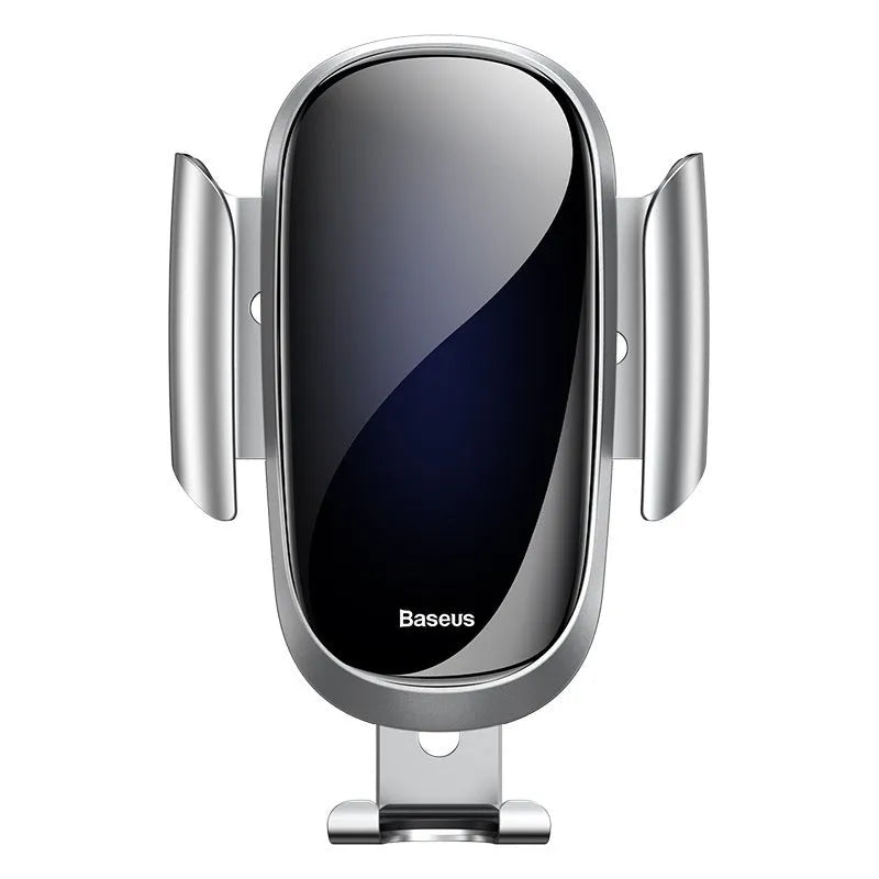 Universal car bracket phone holder mounted on dashboard holding smartphone