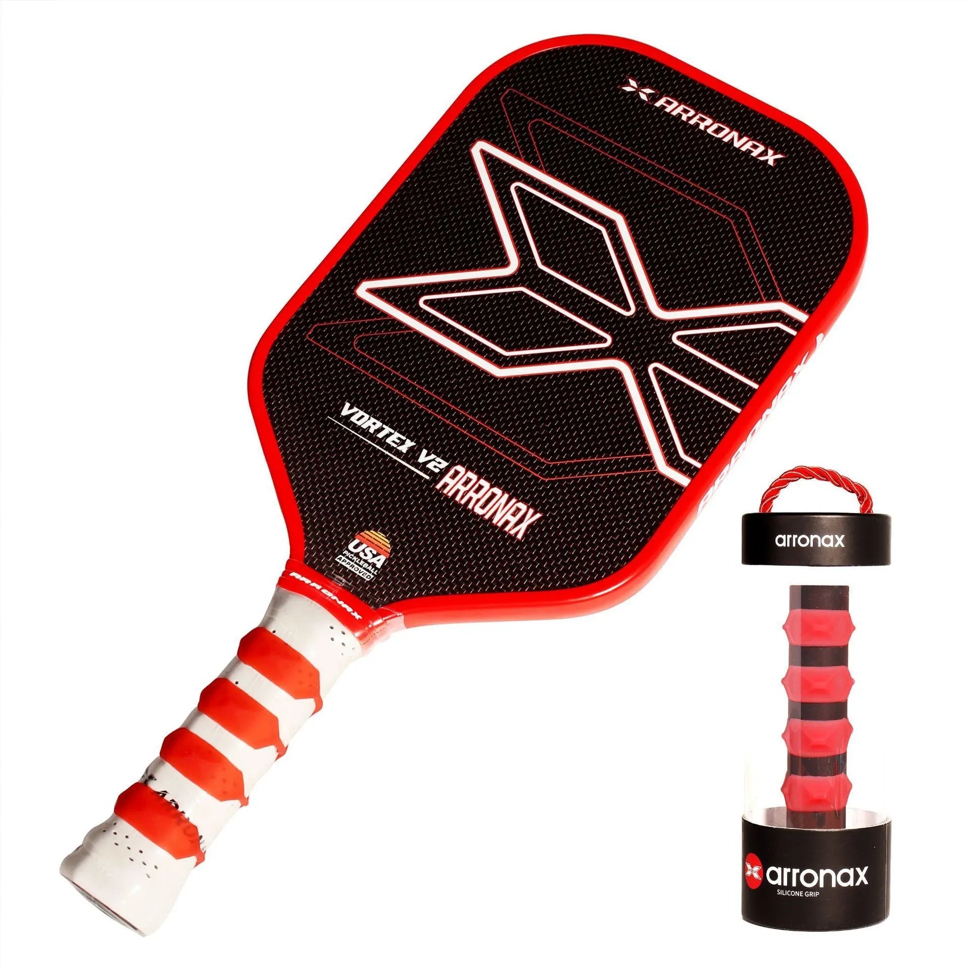 Peak silicone racket hand rubber buckle in multiple colours showing 17.6cm measurement