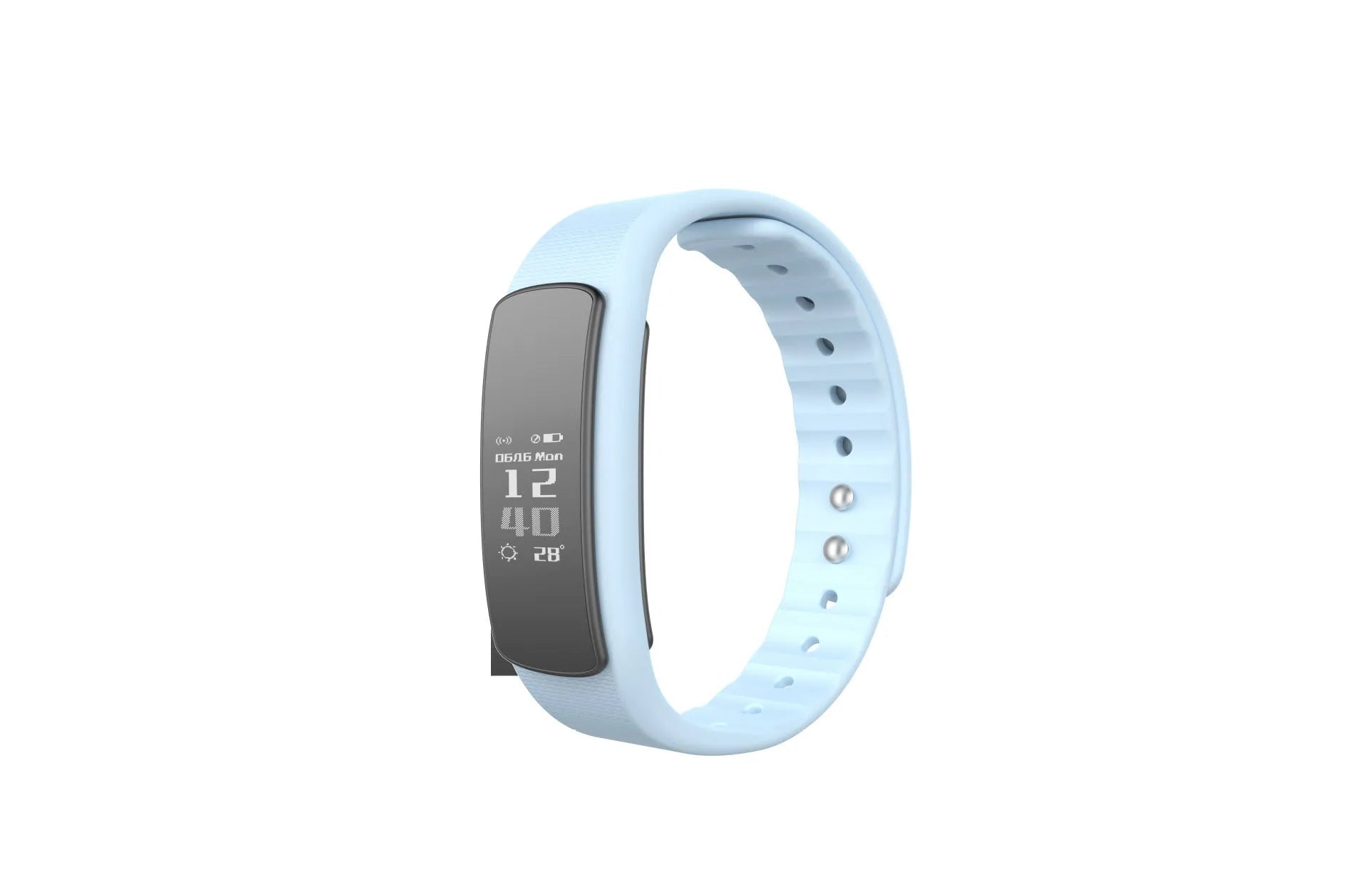 I6 smart sports bracelet with 0.96-inch display on wrist showing health metrics