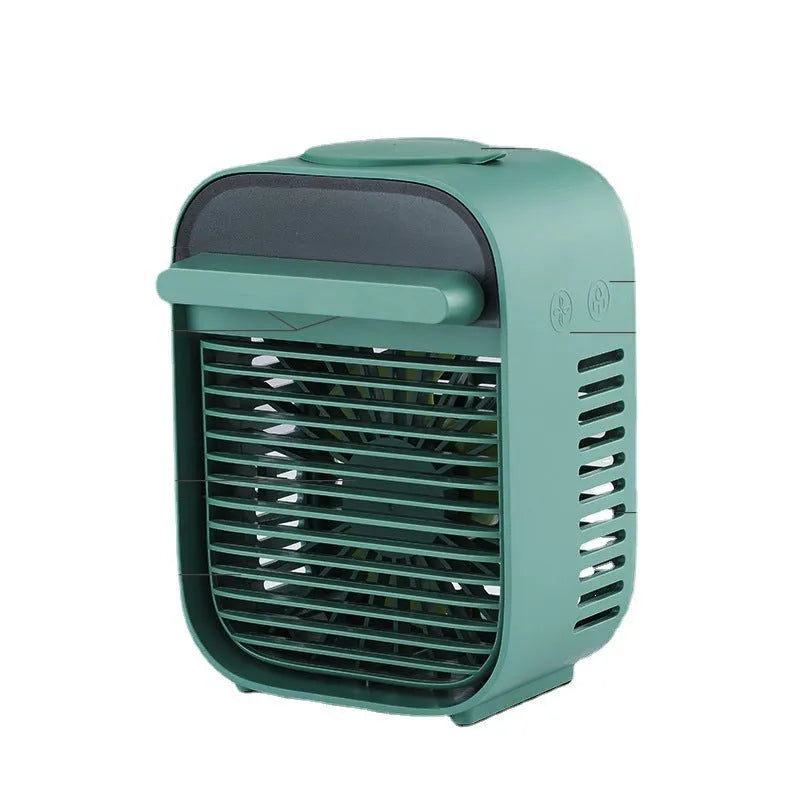 USB spray air cooler desktop fan in white with 200ml water tank bladeless design