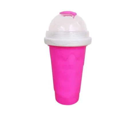 Blue quick refrigeration pinch cup with double-layer construction for fast drink cooling