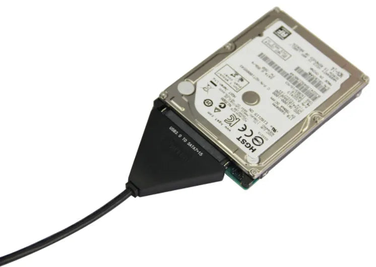 Black USB3.0 to SATA7+15 pin adapter cable for 2.5 and 3.5 inch hard drives