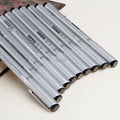 Set of 10 black fine liner drawing pens with tip sizes from 0.05mm to 2.0mm on white background