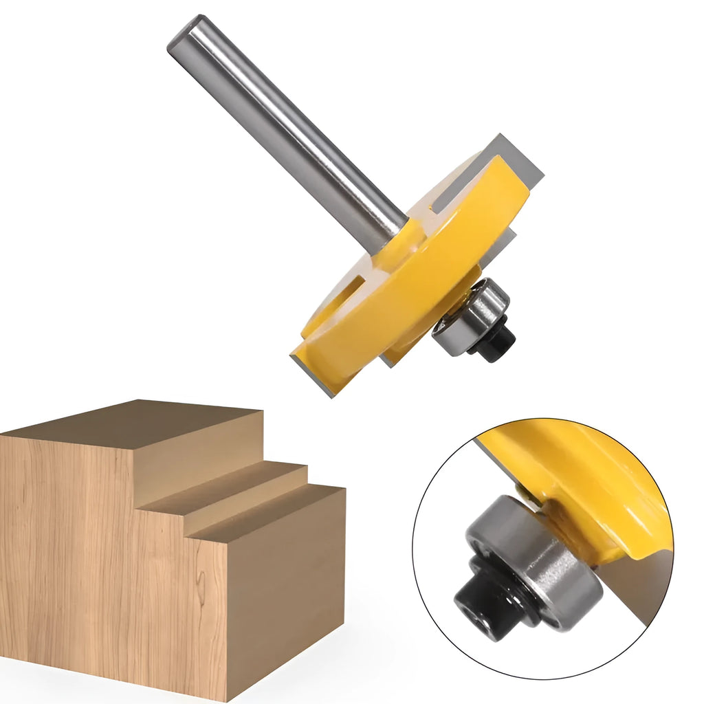 Door and window step cutter with 8mm round shank and coated carbide blade