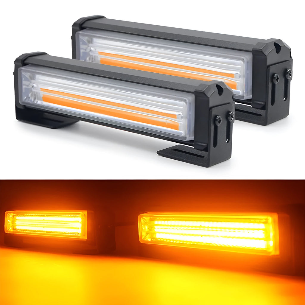 Yellow vehicle net strobe warning light with 160mm diameter and aluminium alloy housing