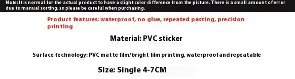 Fresh candy small objects waterproof decorative stickers measuring 4-7cm for journal and planner decoration
