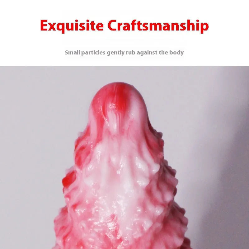 Pink shaped penis women's masturbation device made of platinum silicone