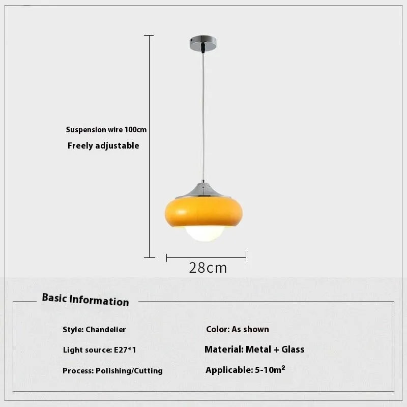 Bauhaus three-headed glass egg tart pendant light in retro style, shown in milk white.