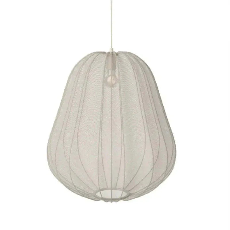 Japanese style net pumpkin ceiling lamp with branch design in iron construction