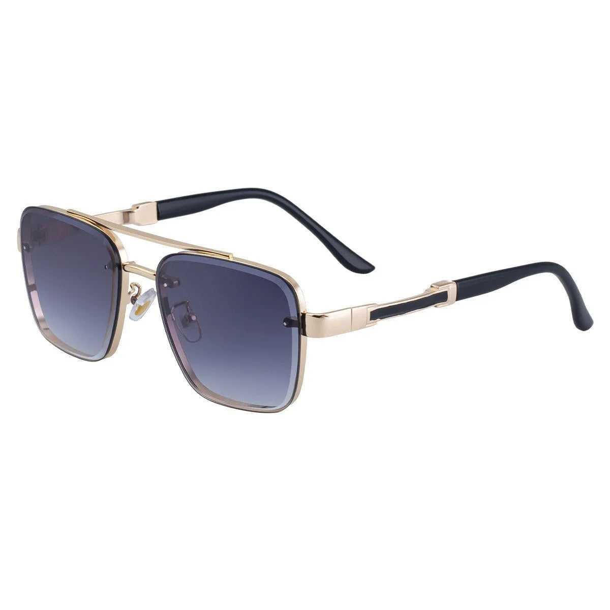 Men's vintage-style sunglasses with polycarbonate frames and lenses in a gradient blue colour option.