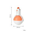 Green and orange electric cat toy chicken with laser and sound features for feline play