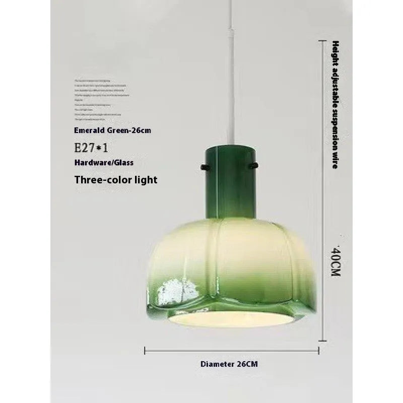 Medieval style glass bud chandelier pendant light in retro design with E27 fitting