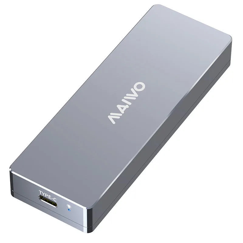 Aluminium hard drive enclosure for M.2 SATA SSDs with installation tools and thermal pad