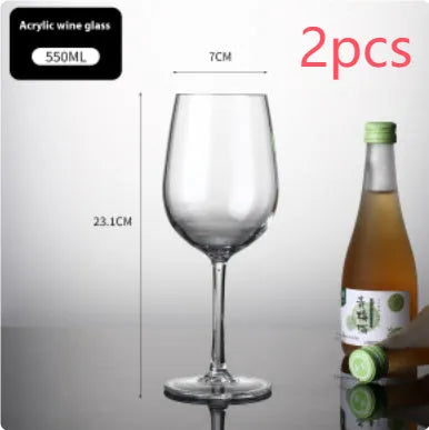 Clear PC acrylic red wine bottle for party catering in 300ml and 550ml sizes