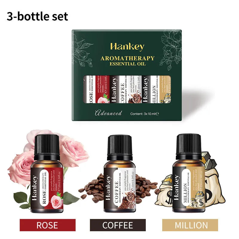 Boxed set of water-soluble aromatherapy essential oils for fresh air function