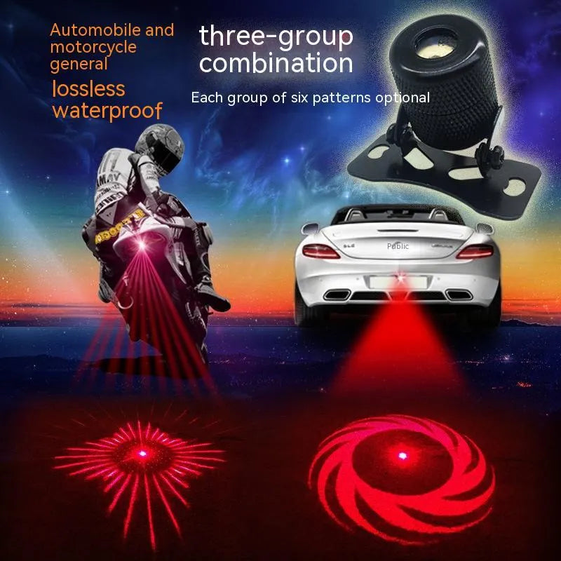 Aluminium vehicle laser fog lamp with adjustable bracket for anti-collision warning