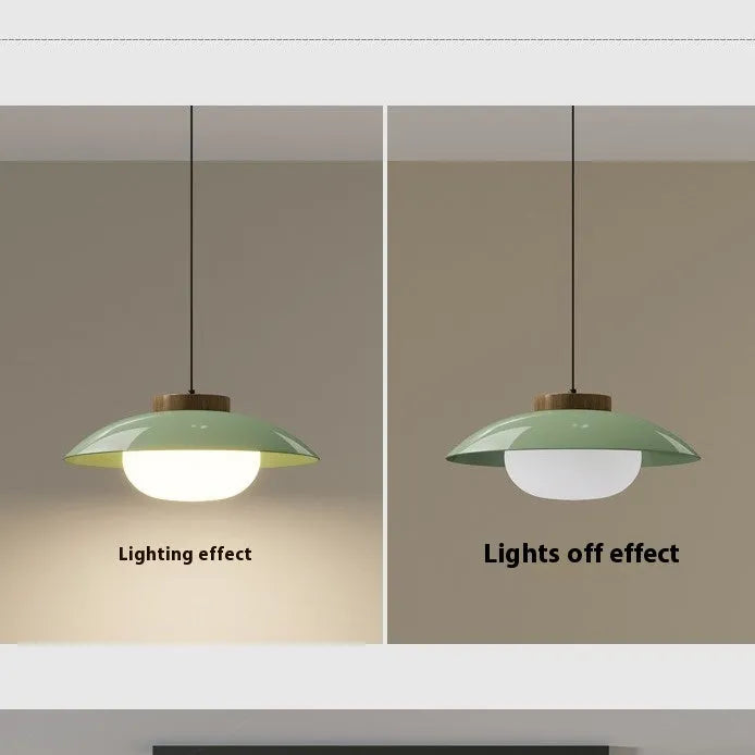 Cream style Nordic minimalism UFO chandelier with tricolor light iron shade for living room bedroom