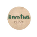 Brown limewood baby birth bulletin board with modern art style in 152mm size