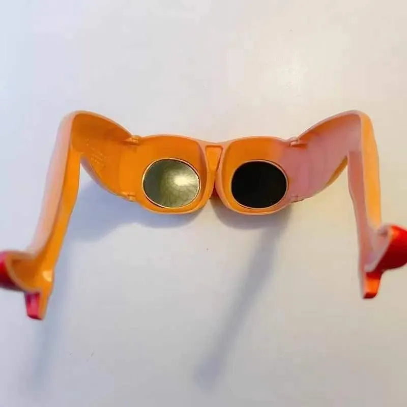 Orange personality sunglasses with plastic frame dimensions 15*20*6.3cm