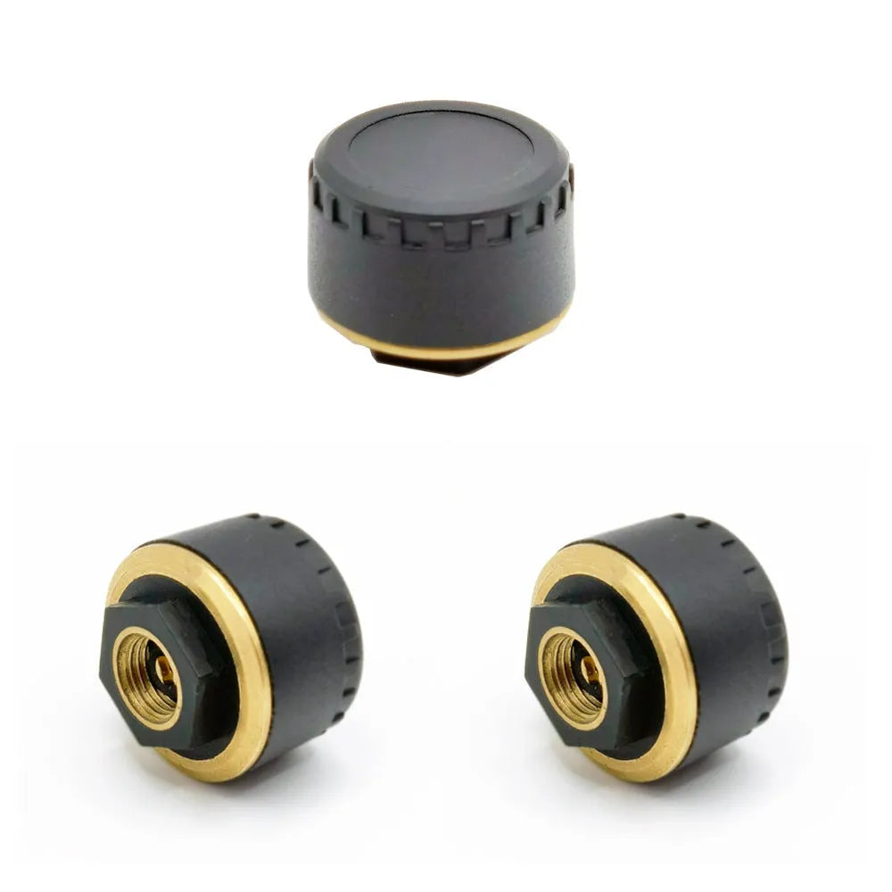 Car tyre pressure monitoring system with four Bluetooth sensors for mobile phone display