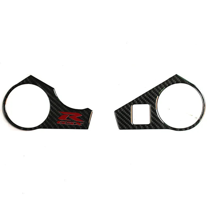 Black carbon fibre motorcycle sticker for SUZUKI GSXR1000 L1 2009-2016 upper plate.