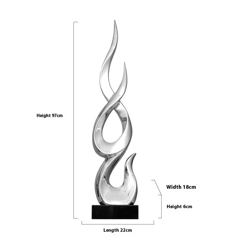 Resin high-rise festival ornament in modern minimalist style with metallic finish