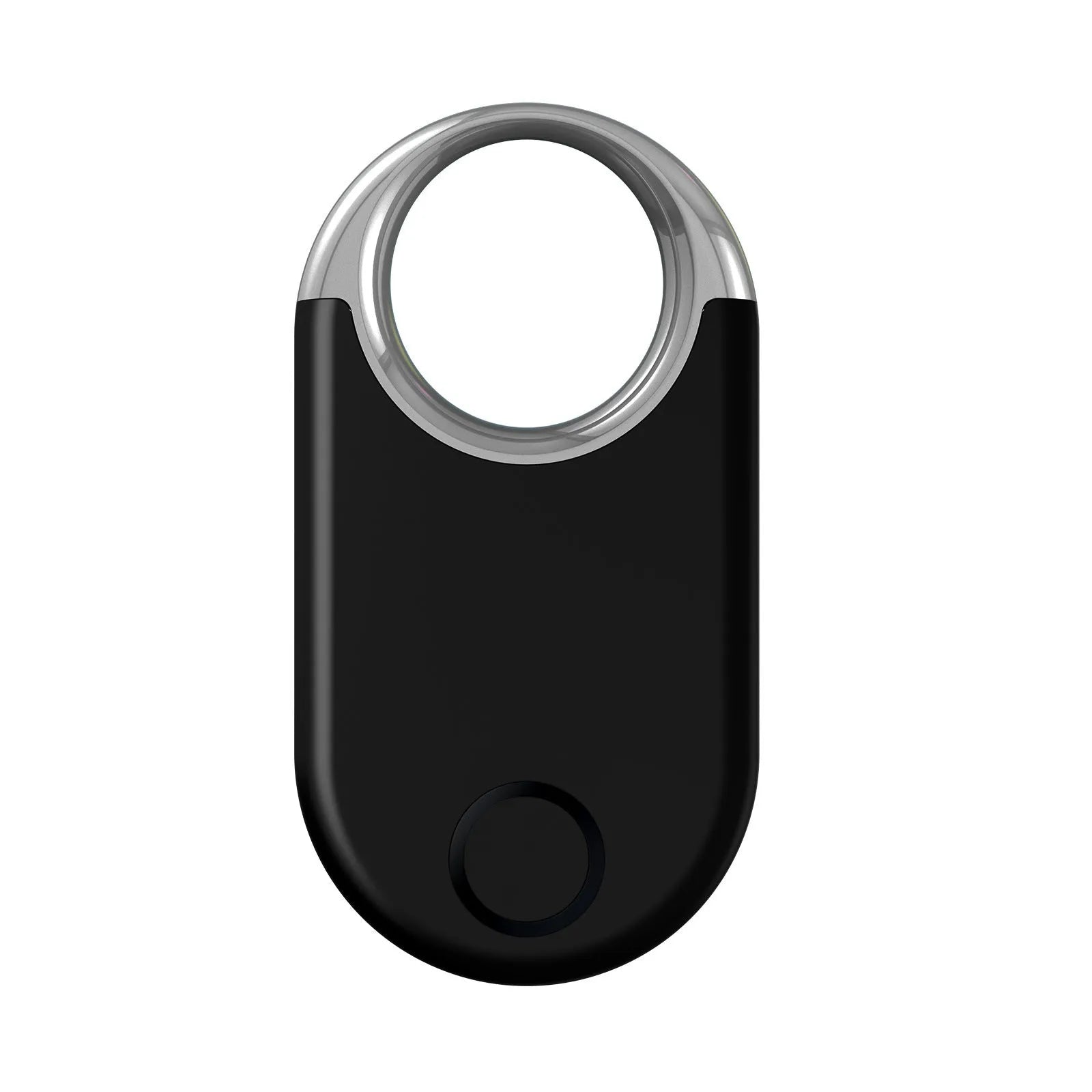 Black and white GPS tracking device for pets and children with compact design