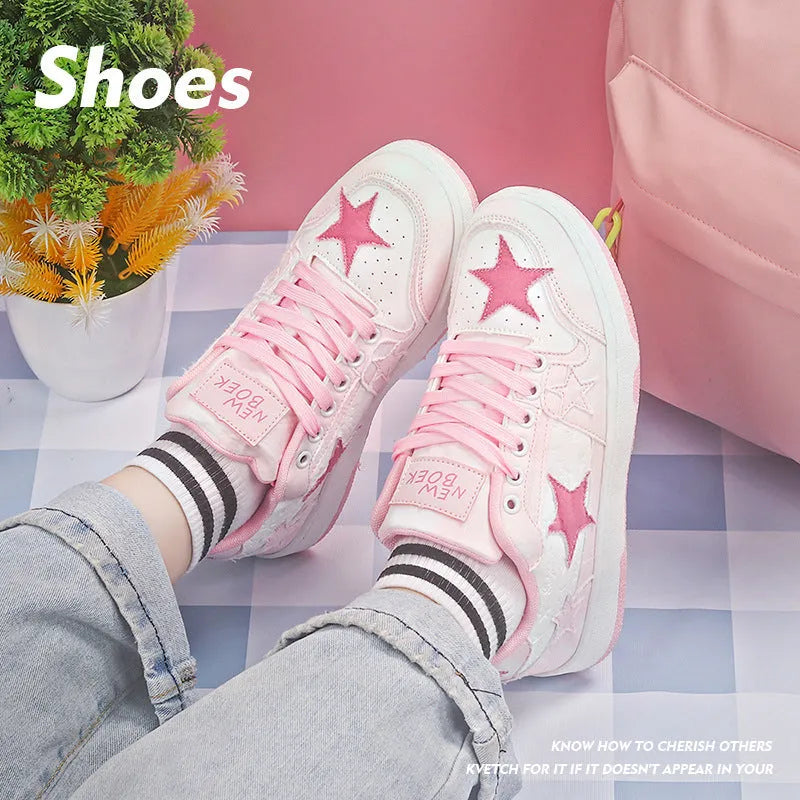 A pair of denim lace-up skate shoes with a rubber sole, shown in black, green, and pink colour options.