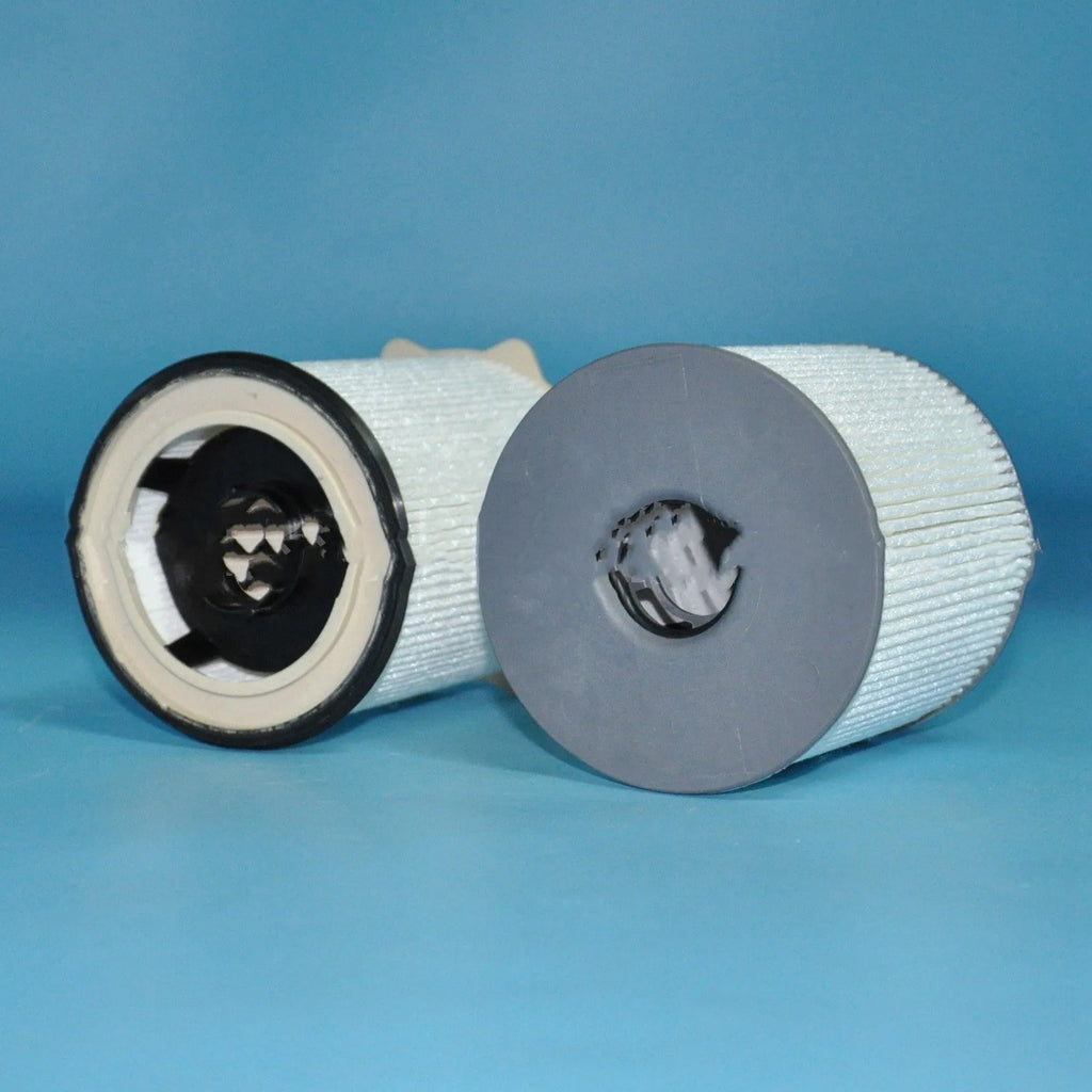 RAM 1500-5500 diesel fuel filter kit with white housing and chemical fibre filter element