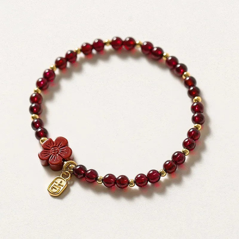 Women's natural freshwater pearl and crystal geometric bracelet on elastic rope band