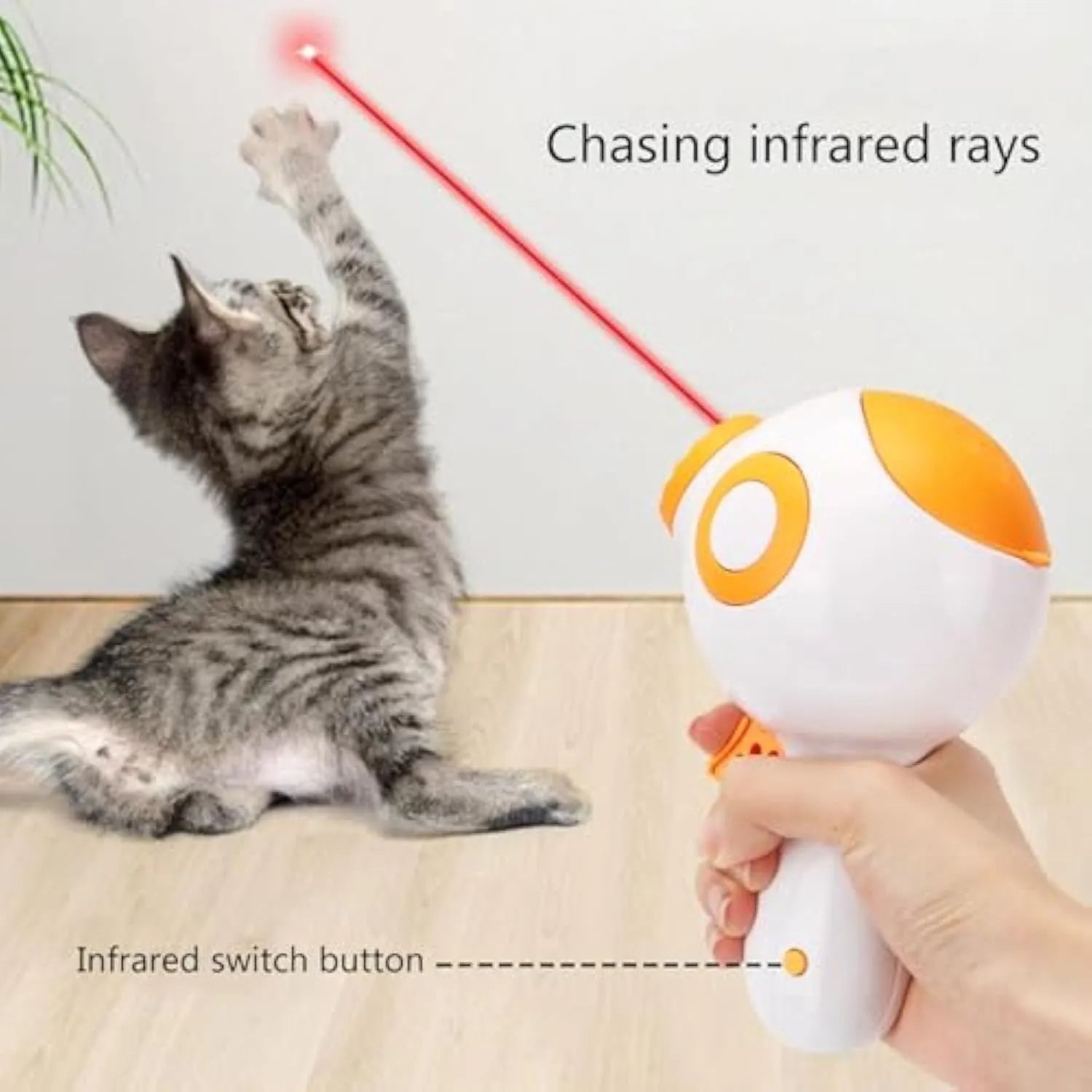 Green dog treat launcher toy measuring 15.5 cm long for interactive play and treat dispensing