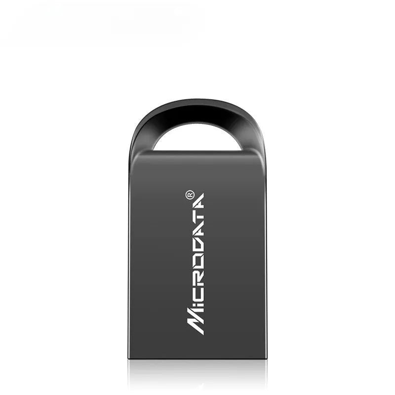Compact metal speed car design USB flash drive on a silver chain necklace.