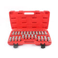 25-piece car terminal removal needle tool set in a storage case for electrical harness disassembly
