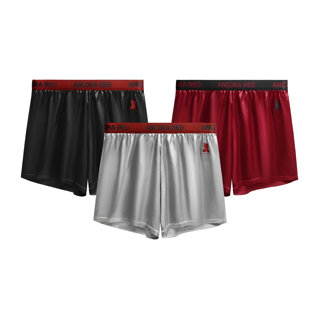 Men's solid colour boxer briefs on a white background showing mid waist design.