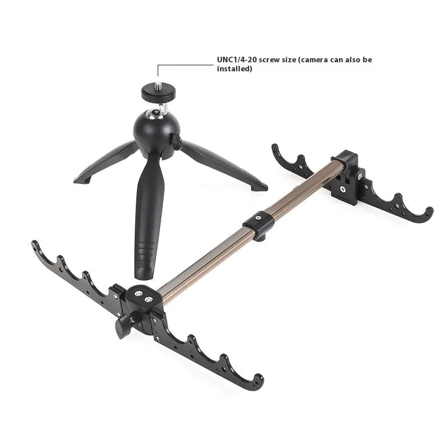 Aluminium ice fishing triangle rod holder bracket with folded legs