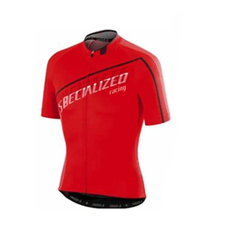 Summer men's mountain bike jersey suit with gel breathing pad, 80% polyester 20% Lycra, available in multiple colours