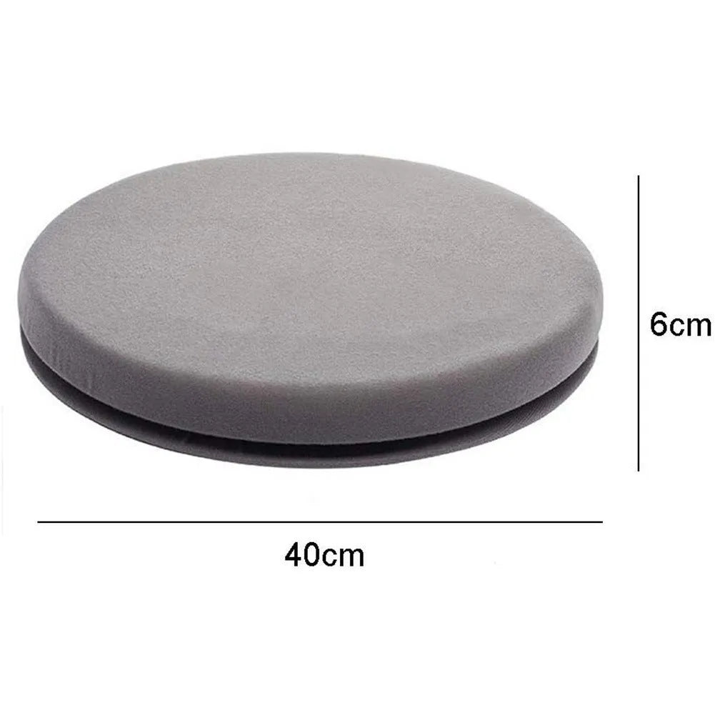 360-degree rotating car seat cushion with removable plush cover on a car seat