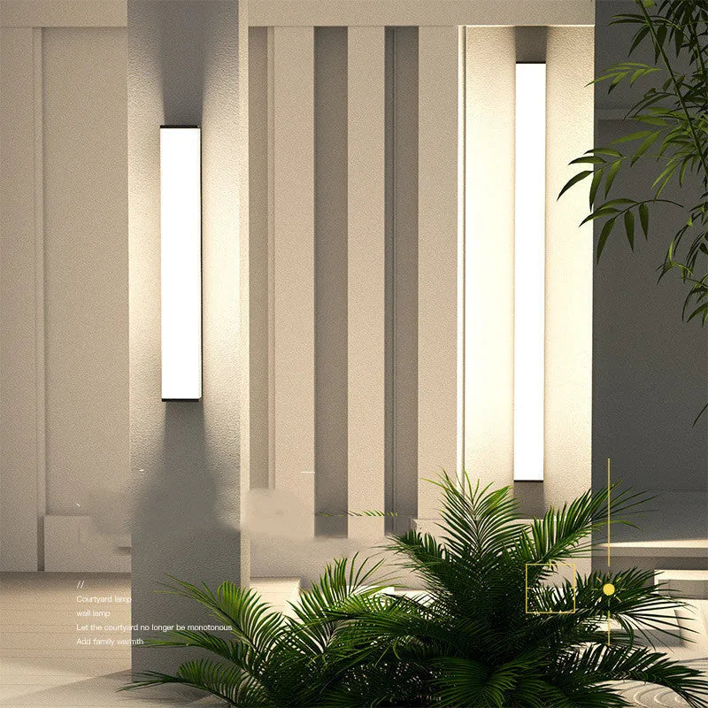 60cm stainless steel outdoor wall light with IP65 waterproof rating and integrated LED light source