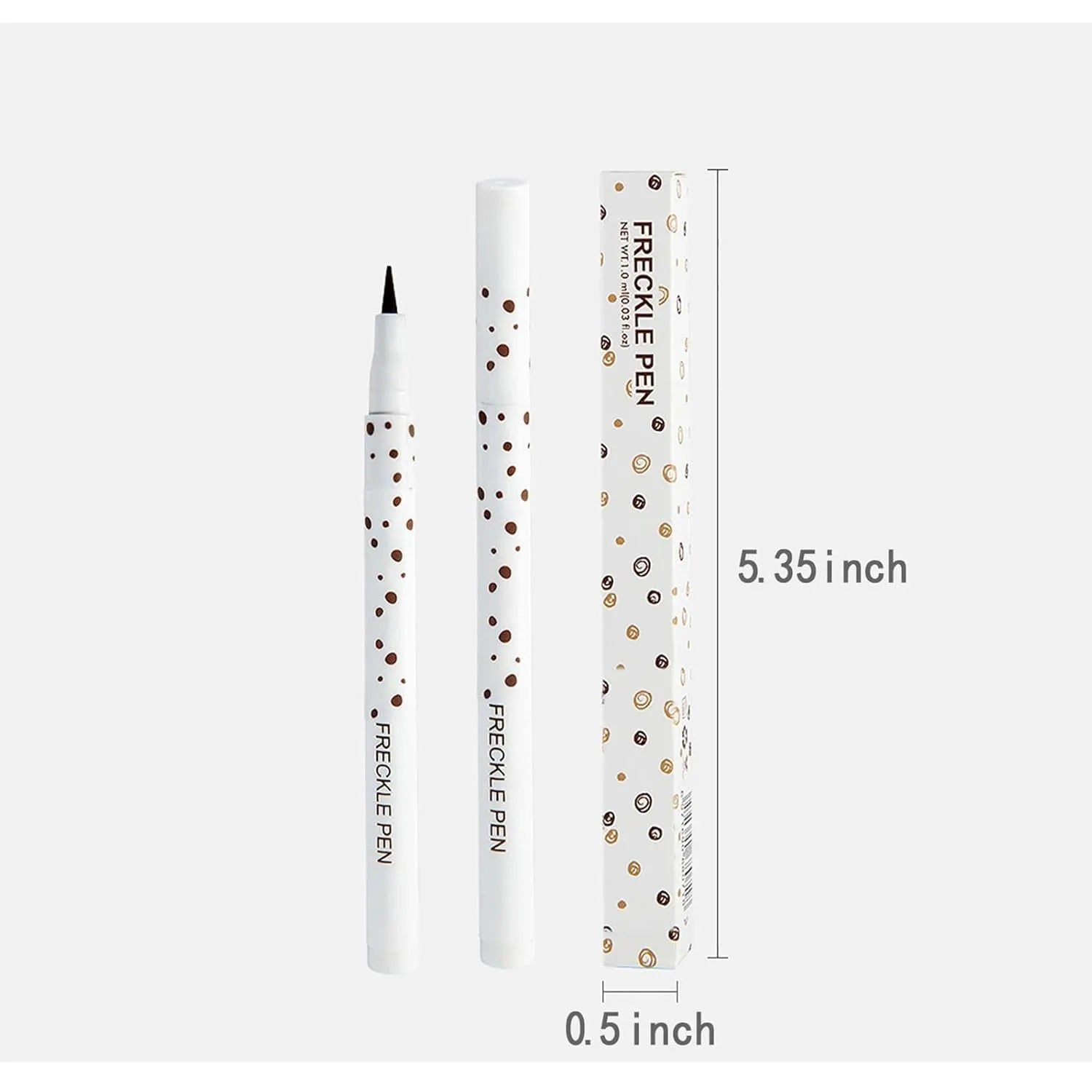 Dark brown freckle pen cosmetic marker for natural-looking waterproof freckles on face and body