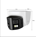 4MP dual-lens IP security camera with panoramic viewing and IP66 waterproof rating