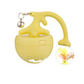 USB electric cat teasing ball with fish bone rolling design and teasing stick attachment